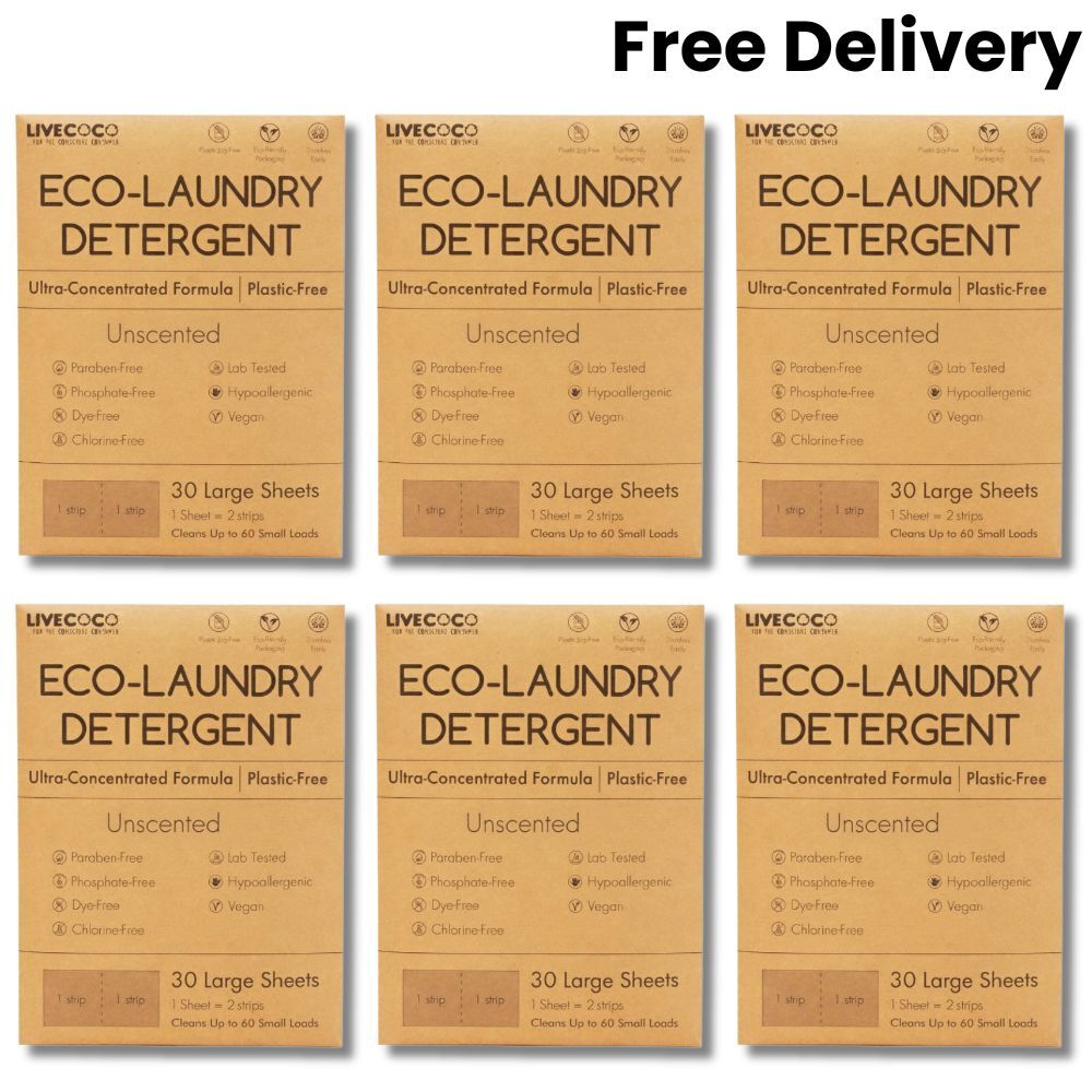 Eco laundry detergent sheets that dissolve in the wash