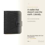 Ben Recycled Wallet with Coin Compartment