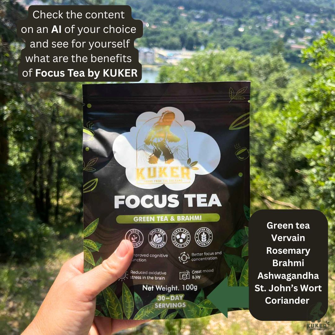 KUKER® Focus Tea | Loose Leaf Herbal Tea for Mental Clarity