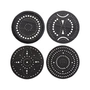 Circle Handcrafted Recycled Rubber Coaster - A set of 2 or 4