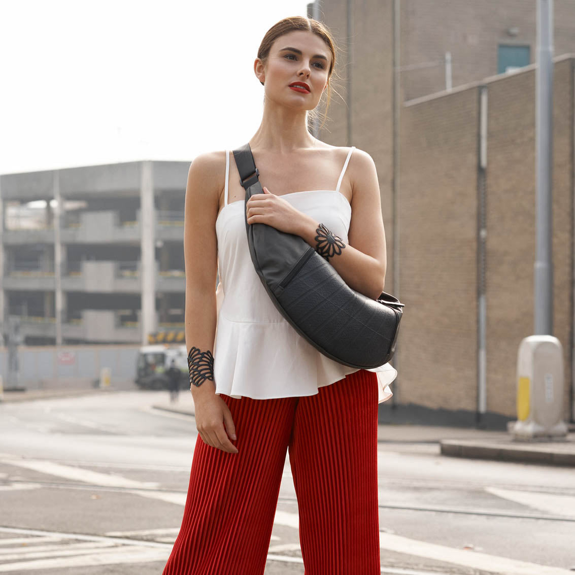 Squad Vegan Crossbody Sling Hobo Bag