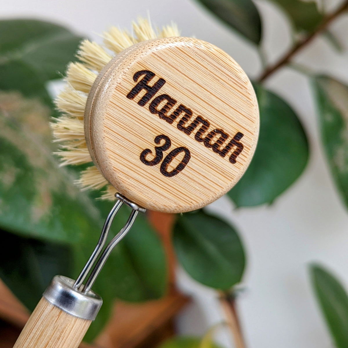 Personalised Bamboo Dish Brush Gift Set | Zero-Waste Kitchen Gift