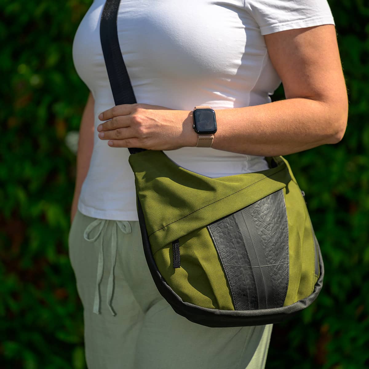 Jalan Upcycled Crossbody Sling Hobo Bag