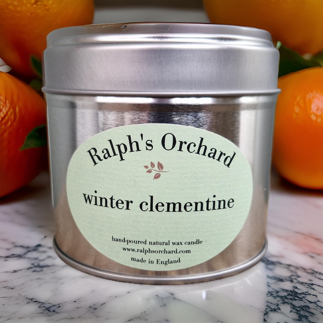 Winter Clementine Candle | Tin & Copper Scented Candle