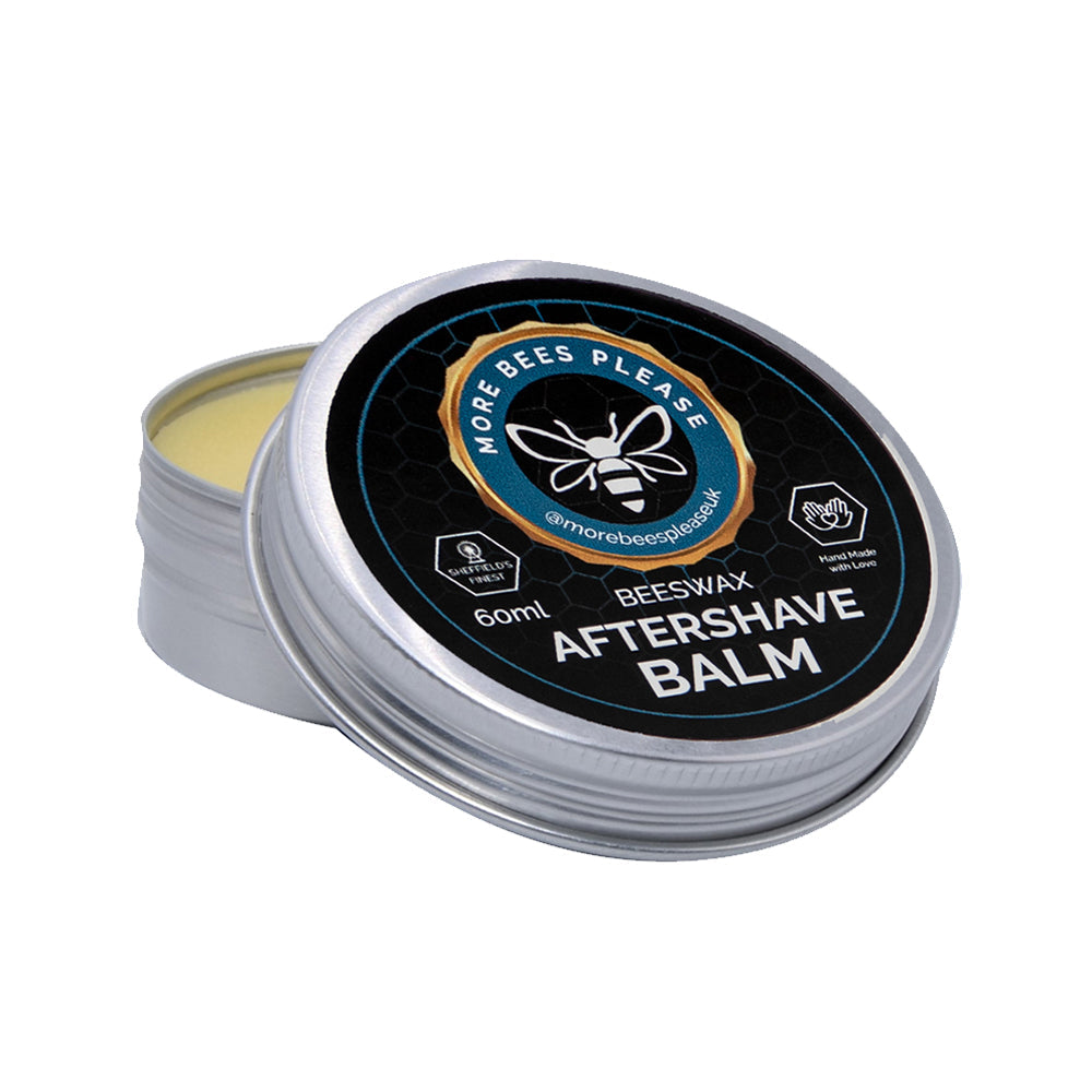 Beeswax aftershave balm in a tin