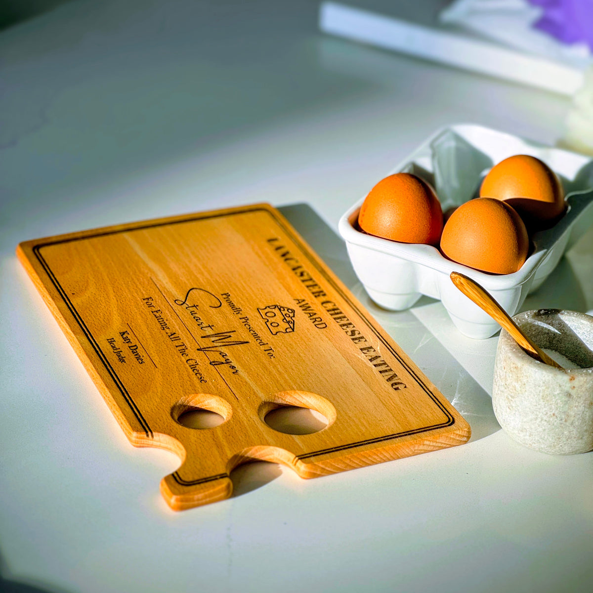 Personalised Wooden Cheese Board | Engraved Chopping Board