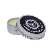 Lavender royal jelly rescue balm in a small tin