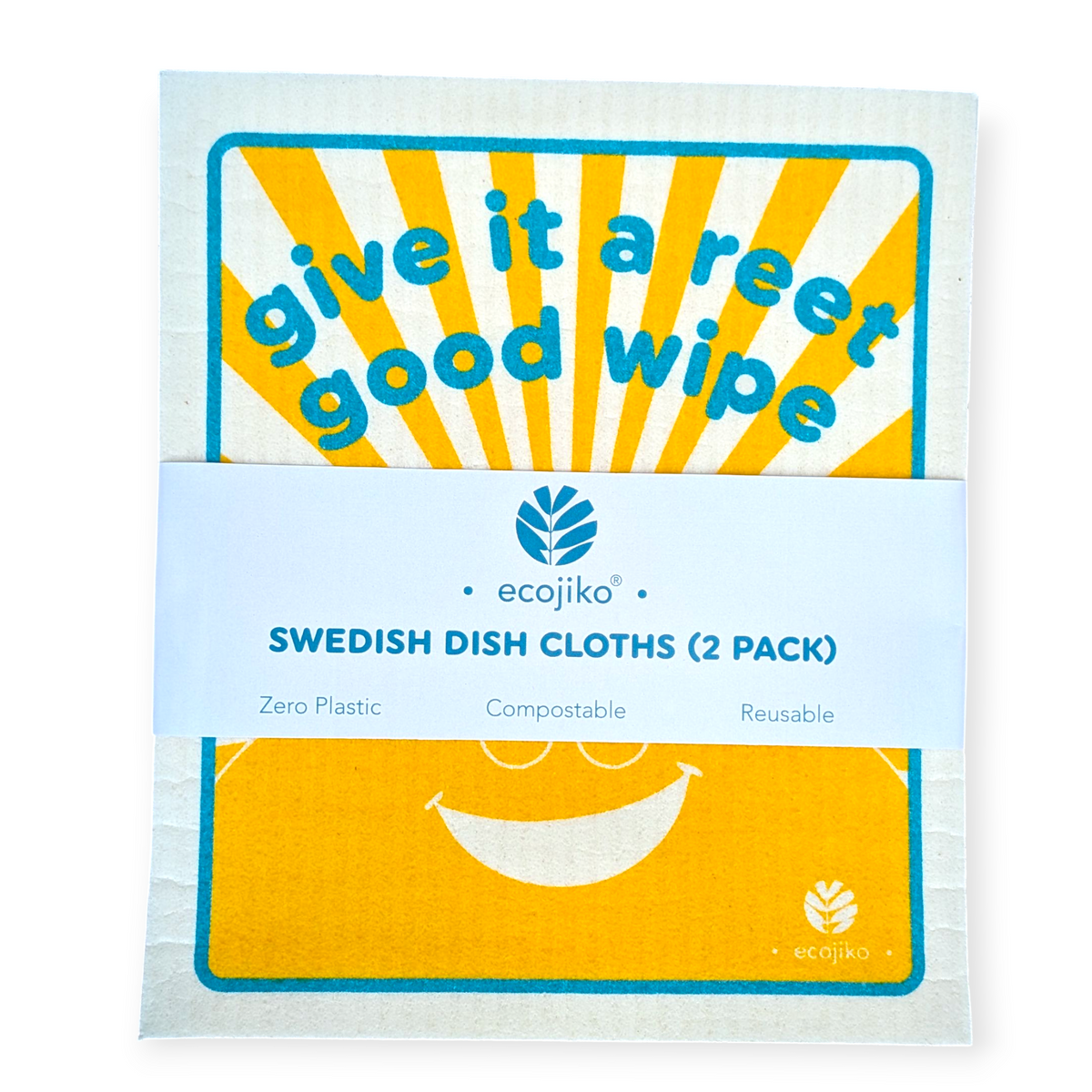 Swedish Dish Cloths | Compostable Cleaning Cloth, Set of 2