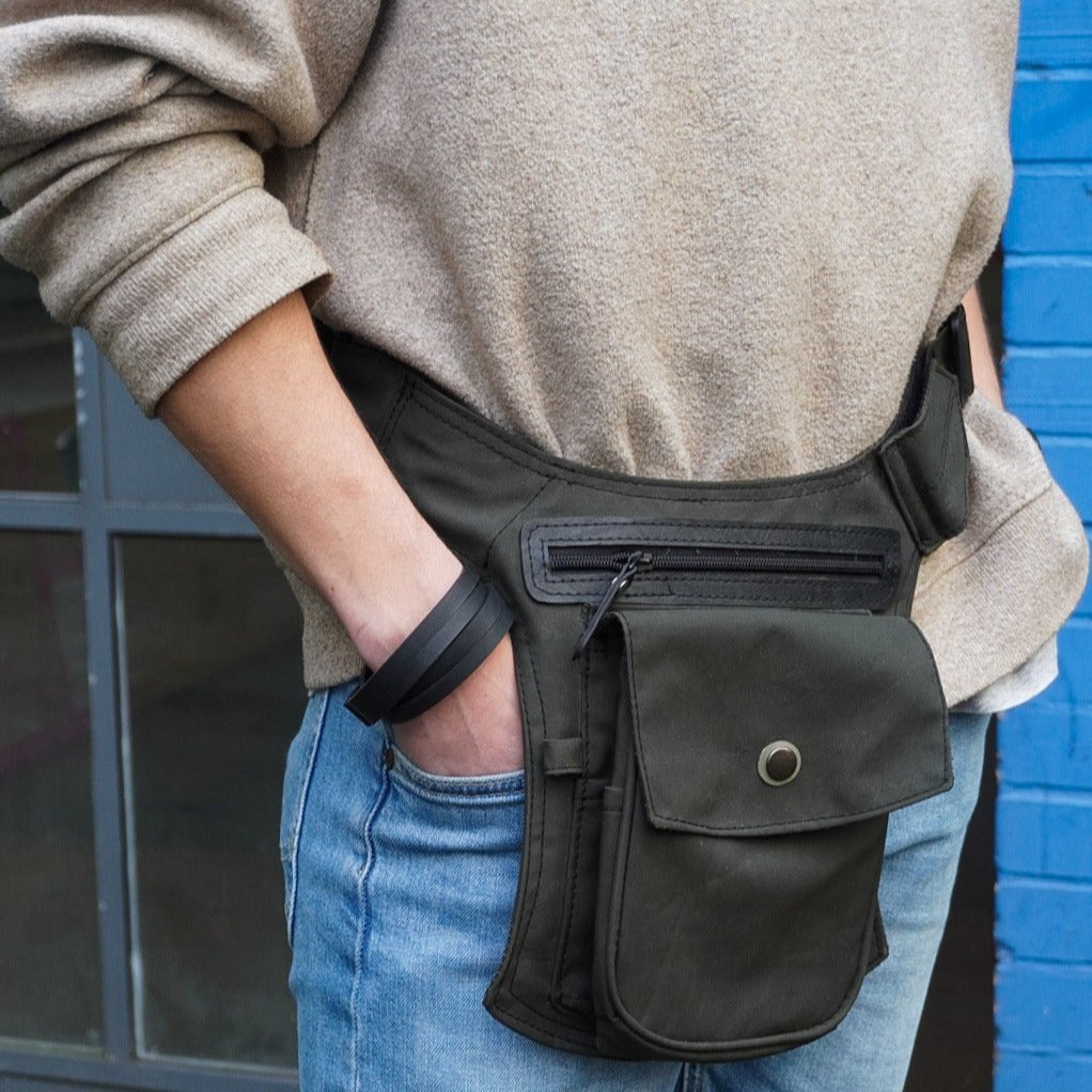 Donald Recycled Canvas Vegan Crossbody Bag